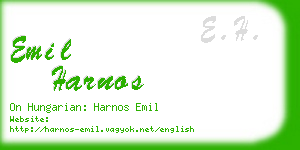 emil harnos business card